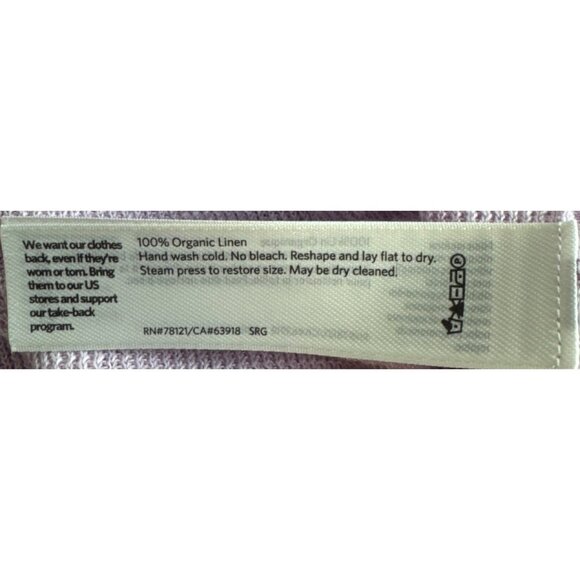 Eileen Fisher Organic Linen size medium Open Front Lilac Cardigan Sweater - Picture 4 of 6